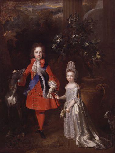 Nicolas de Largilliere Portrait of Prince James Francis Edward Stuart and Princess Louisa Maria Theresa Stuart Spain oil painting art